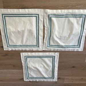 Set of 3 Legacy Nieman Marcus Horchow Euro Sham Cream Ivory